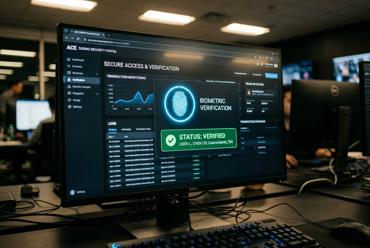 Modern security dashboard showing verified user status.